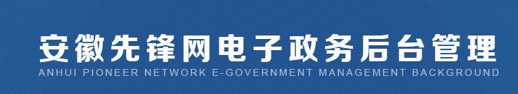 安徽先锋网电子政务后台管理